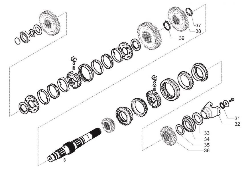 Secondary shaft (axe  C)