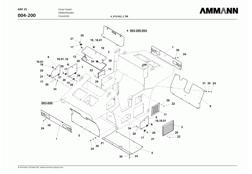 Cover hood 4-S13102_C