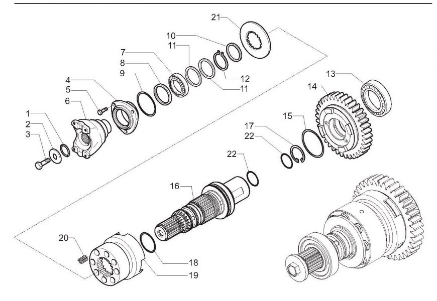 4WD shaft (axe E)