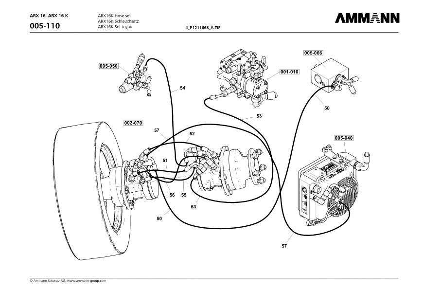 ARX16K Hose set 4-S1211668_A