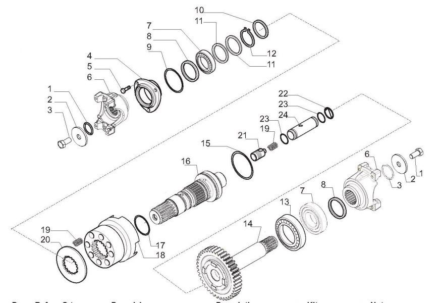 4WD shaft (axe E)